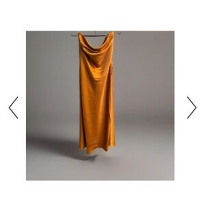 House of Harlow 1960 Burnt Orange Satin Top